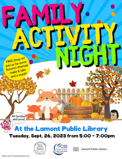Family Activity Night Tuesday September 26